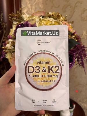 Vitamin d3+k2 ,10.000UI, 180 kapsula
