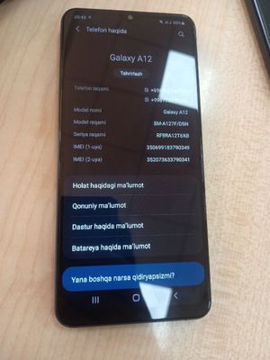 Samsung A12 smartphone