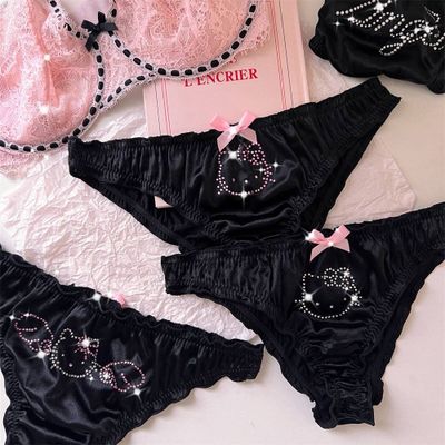 крутые черные трусики hello kitty