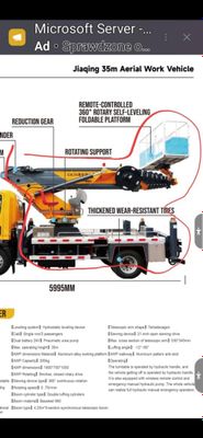 Продам установка автовышки 35 метр. без шасси