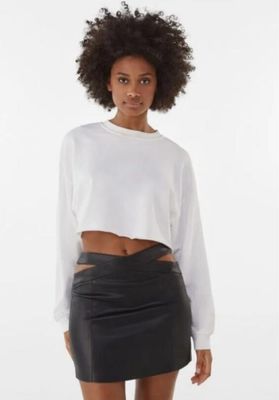 Юбка кожаная Bershka