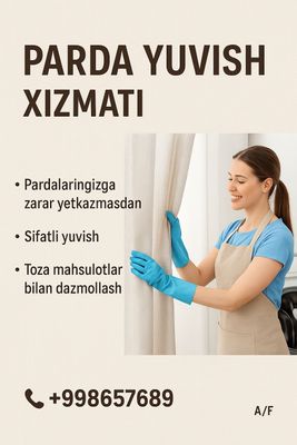 parda tozalash ishlari