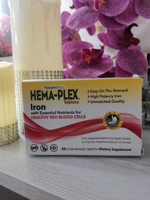 NaturesPlus, Hema-Plex, железо, 30 таблеток