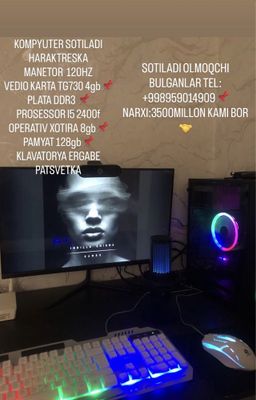 Kompyuter ergabe pat svetka klava torya va meshla