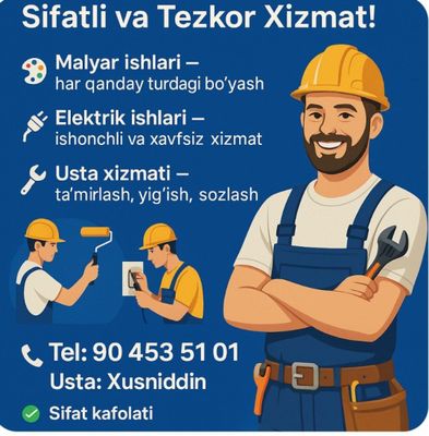 Malyar#shfaklofka #emolsya#Otochento bo'yoq ishlari Rodbin suvoq