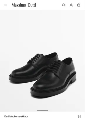 Мужская обувь из натуральной кожи от Massimo Dutti.