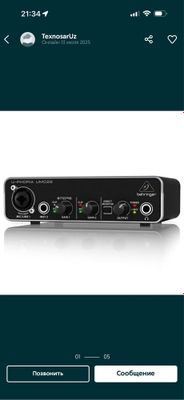 Профессиональная Внешняя Звуковая карта Behringer UMC22