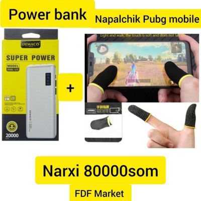 Power bank Demaco Modeli A31 Bonusga Pubg mobile uchun napalchik