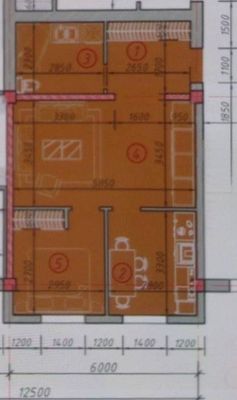 Срочно 2/4/6 Ялангач 53м²