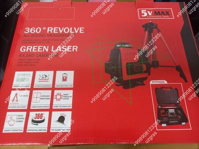 Бепул доставка лазерный уровень Milwaukee 4D 360⁰ 16 линия зеленый луч