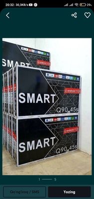 Smart tv 45 galasavoy 2 ta pultli