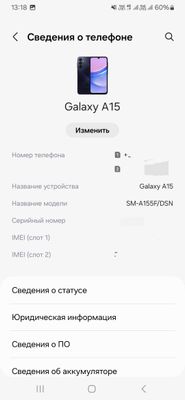 Samsung A15 karobka dakument bor garantiya telefonga