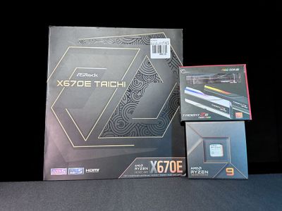 AMD Ryzen 9 7950X + G.Skill RGB Neo 64GB + AsRock X670E Taichi Carrara