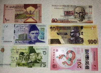 Продам банкноты разных стран, состояние UNC