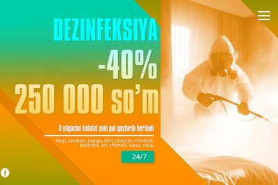 Dezinfeksiya tarakan, klop | Дезифекция клапа, чивин, пашша, илон | C3