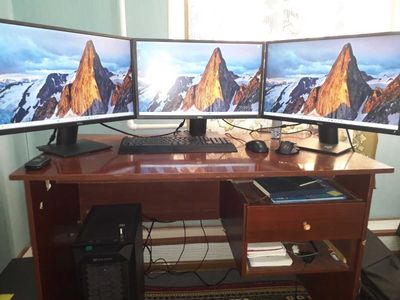 i7-10700K kompyuter 3 ta monitor bilan, RTX 2060