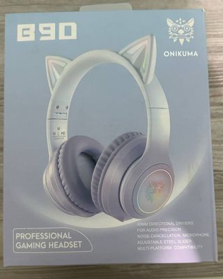 Наушники Onikuma с ушками и подсветкой