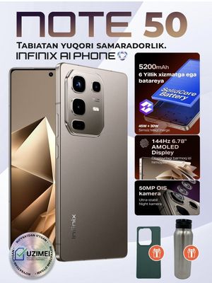 Infinix NOTE 50 2025 New Super Skidka+Garantiya+Dastavka