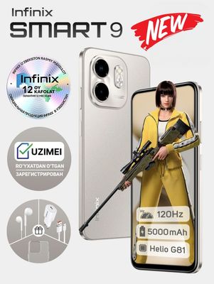 Infinix SMART 9 2025 New Super Skidka+Garantiya+Dastavka