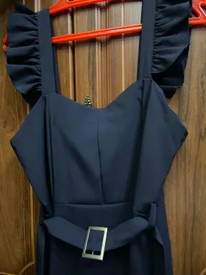 Темно синий сарафан новая