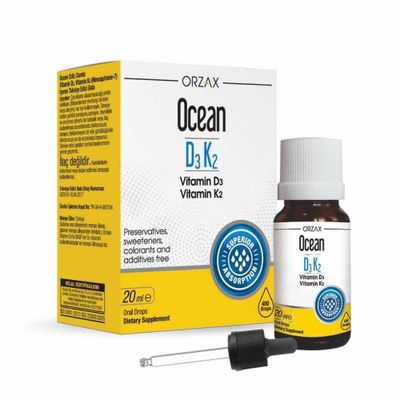 Orzax Ocean D3+K2 1000 iu drop 20ml | Витамин Д3+К2