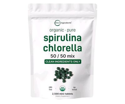 Spirulina Chlorella 50/50 mix,2500 tablet,CHEGRIMA