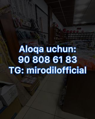 Ish bor! Santexnika dokoniga ishchi yigit kerak!