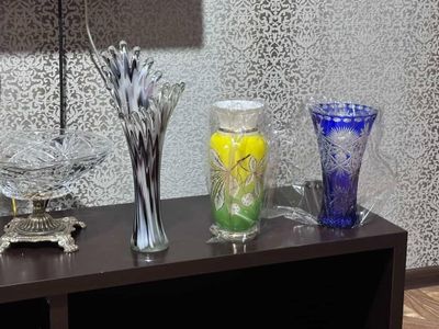 Вазы, фарфор, хрусталь, японские, чешские