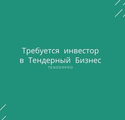 Ищю ивестора для развития тендерного бизнеса