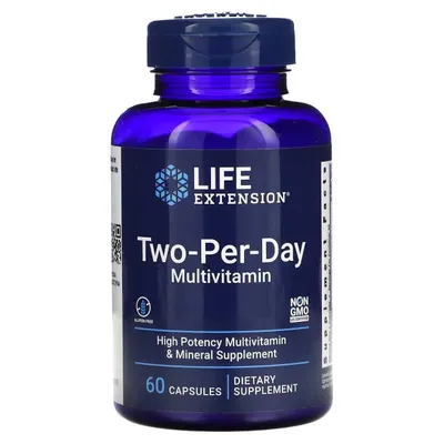 Life Extension, мультивитамин. two-per-day. multivitamin