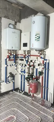 Установка ремонт двухконтурных котлов тёплый пол бойлер