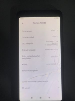 Redmi 6 hotirasi 64 ekrani sal singan