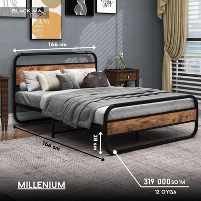 MILLENIUM — zamonaviy metall-yog‘och krovat modeli