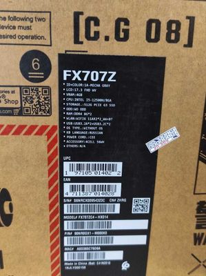 Ноутбук ASUS TUF GAMING F17, model FX 707ZC4-HX014