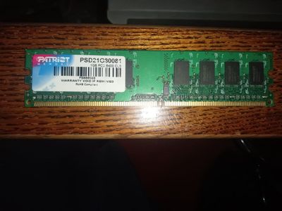 Kompyuter uchun operativ hotira yani ram ddr2 1gb patriot zeppelin