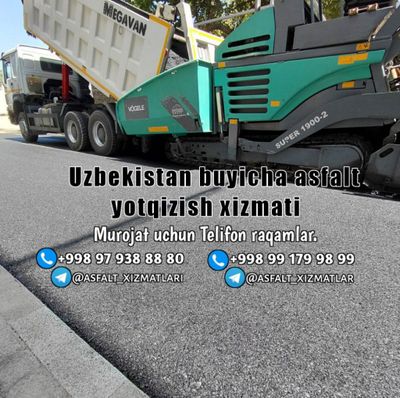 Asfalt yotqizish xizmati | Yul qurilish ishlari Uzbekistan buyicha