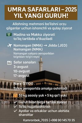 Umra ziyorati paketlari