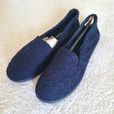 Airwalk женские тёмно-синие слипоны с вышивкой