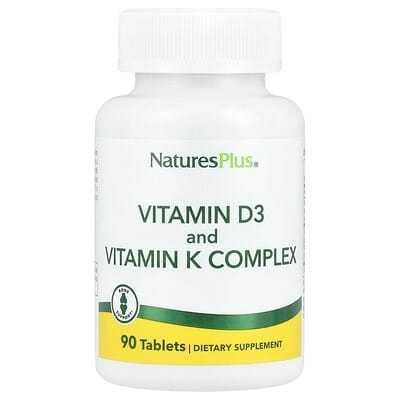 Vitamin D3-K Complex Natures Plus 2500IU N90