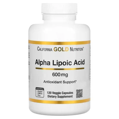 Альфа-липоевая кислота, California Gold Nutrition, 600 мг, 120 капсул