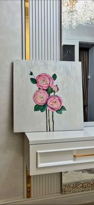 Kartina pioni [razmer70×70] akril