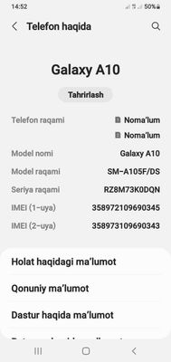 galaxy A10 32 gb