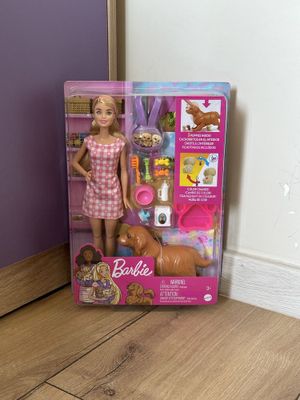 [из США] Кукла Barbie с собакой и щенками