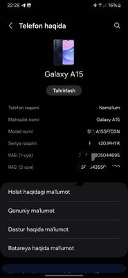 Samsung galaxy A15