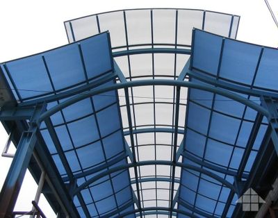 Сотовый поликарбонат Лексан синий Узбекистон буйлаб доставка бор!