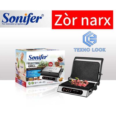 Elektr gril Sonifer SF-6181 — 1800 Vt, zanglamas .Dastavka bor!!!