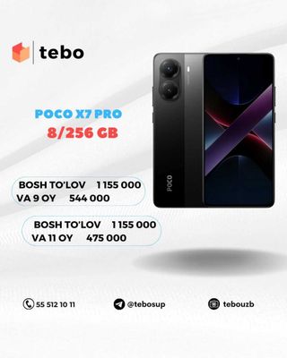Poco X7 PRO 8/256 GB Muddatli to'lovga