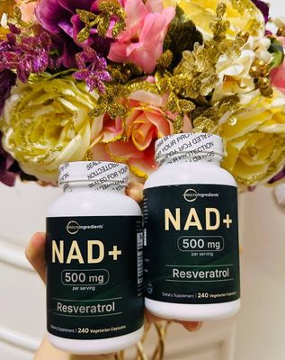 NAD+,500mg,240 kapsula, resveratrol bilan Kuchli
