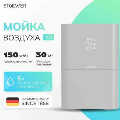 Мобильная Умная мойка воздуха Stoewer Штоер Air Wash X9, год гарантии.