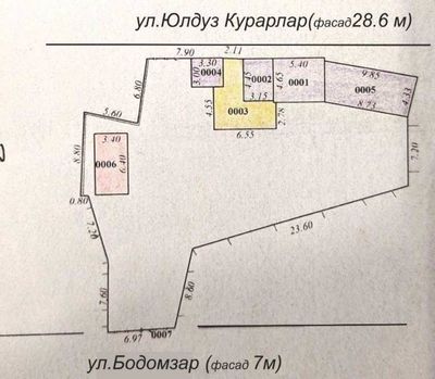 Продажа участка под строительство 6 соток фасад 28 мет ор:р Бадамзар